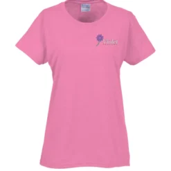 Gildan 5.3-oz Cotton T-Shirt - Ladies' - Embroidered