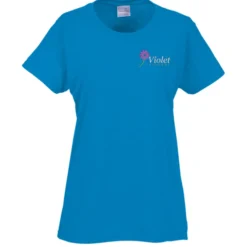 Gildan 5.3-oz Cotton T-Shirt - Ladies' - Embroidered