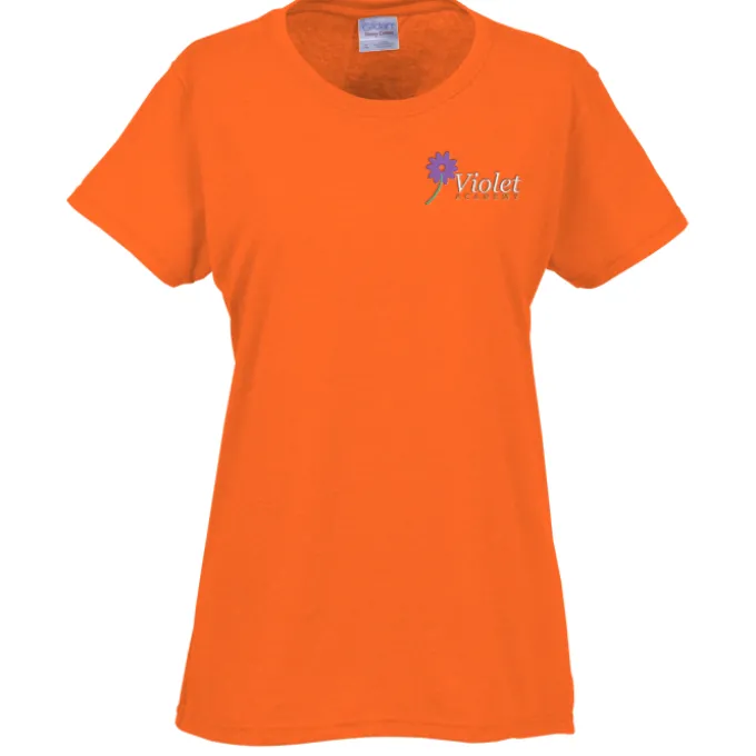 Gildan 5.3-oz Cotton T-Shirt - Ladies' - Embroidered