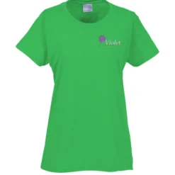 Gildan 5.3-oz Cotton T-Shirt - Ladies' - Embroidered
