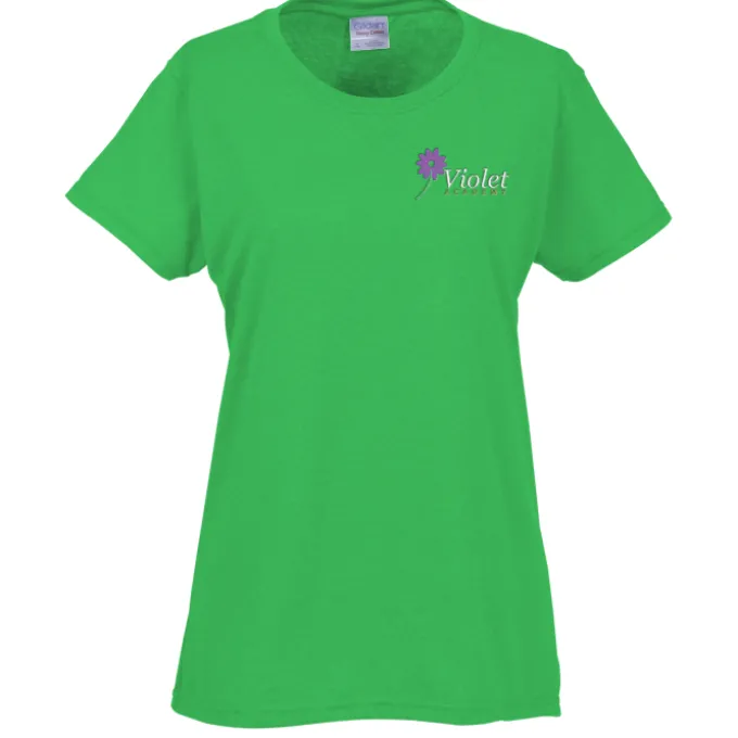 Gildan 5.3-oz Cotton T-Shirt - Ladies' - Embroidered