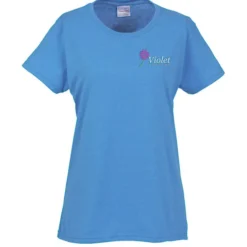 Gildan 5.3-oz Cotton T-Shirt - Ladies' - Embroidered