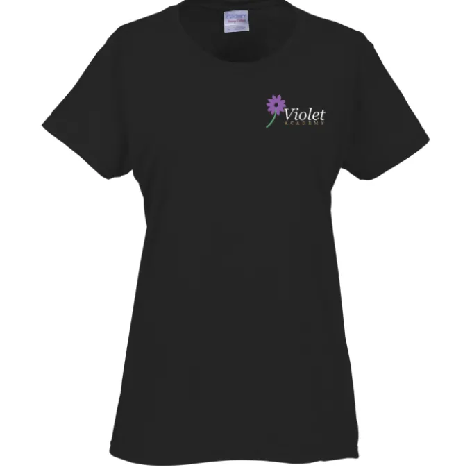 Gildan 5.3-oz Cotton T-Shirt - Ladies' - Embroidered