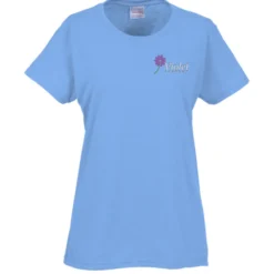 Gildan 5.3-oz Cotton T-Shirt - Ladies' - Embroidered