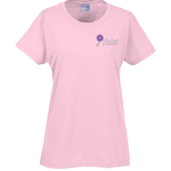 Gildan 5.3-oz Cotton T-Shirt - Ladies' - Embroidered