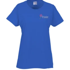 Gildan 5.3-oz Cotton T-Shirt - Ladies' - Embroidered