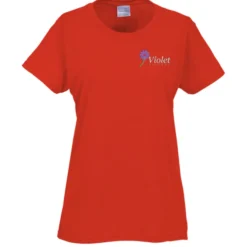 Gildan 5.3-oz Cotton T-Shirt - Ladies' - Embroidered
