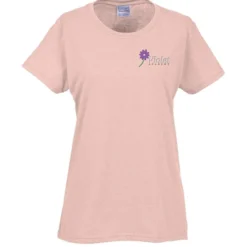 Gildan 5.3-oz Cotton T-Shirt - Ladies' - Embroidered