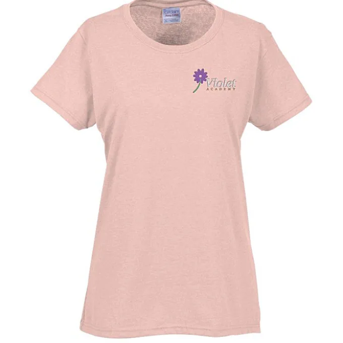 Gildan 5.3-oz Cotton T-Shirt - Ladies' - Embroidered