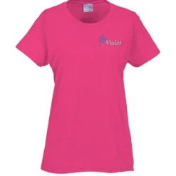 Gildan 5.3-oz Cotton T-Shirt - Ladies' - Embroidered