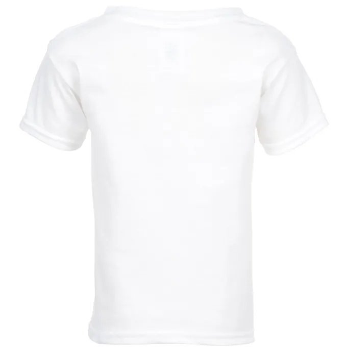 Gildan 5.3-oz Cotton T-Shirt - Toddler - White - Screen