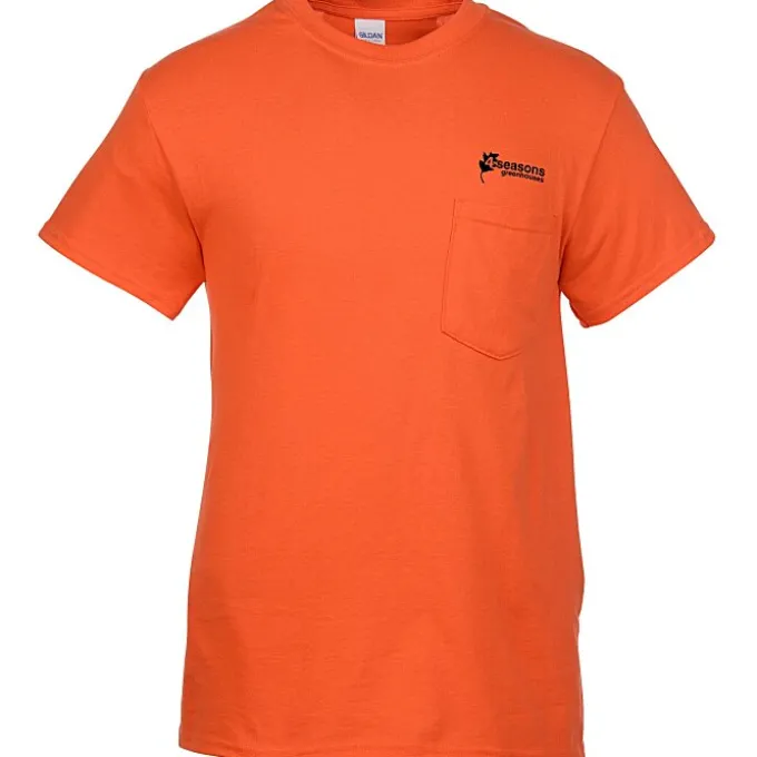 Gildan 5.3-oz Cotton T-Shirt with Pocket - Men's - Screen