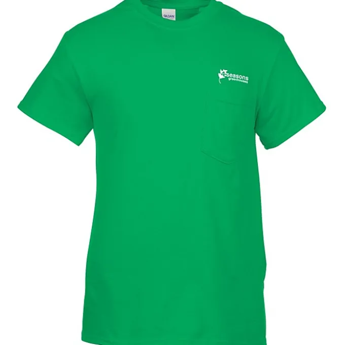 Gildan 5.3-oz Cotton T-Shirt with Pocket - Men's - Screen