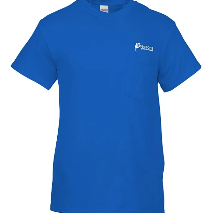 Gildan 5.3-oz Cotton T-Shirt with Pocket - Men's - Screen