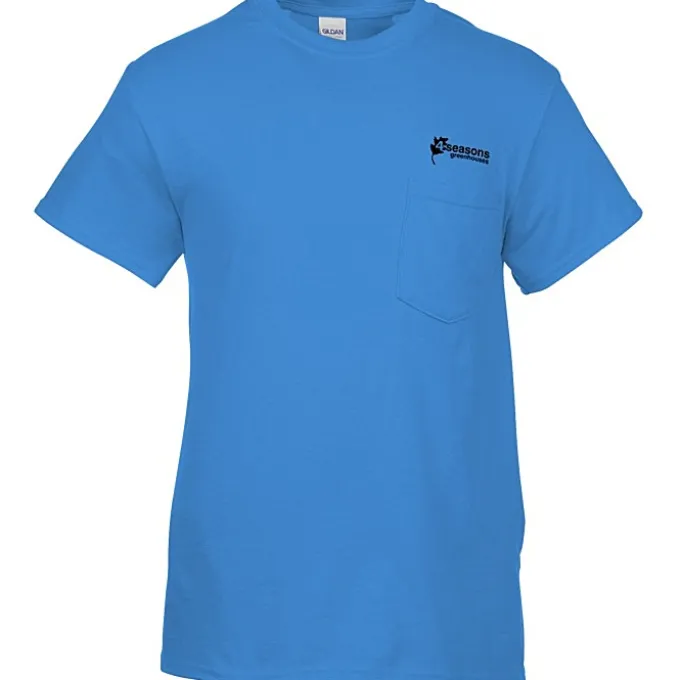 Gildan 5.3-oz Cotton T-Shirt with Pocket - Men's - Screen