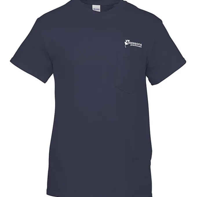 Gildan 5.3-oz Cotton T-Shirt with Pocket - Men's - Screen