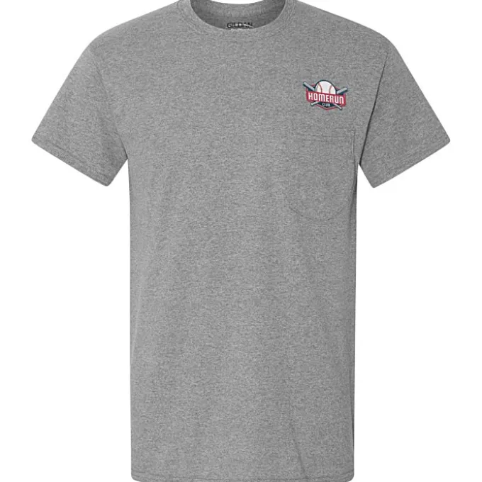 Gildan 5.3-oz Cotton T-Shirt with Pocket - Men's - Embroidered