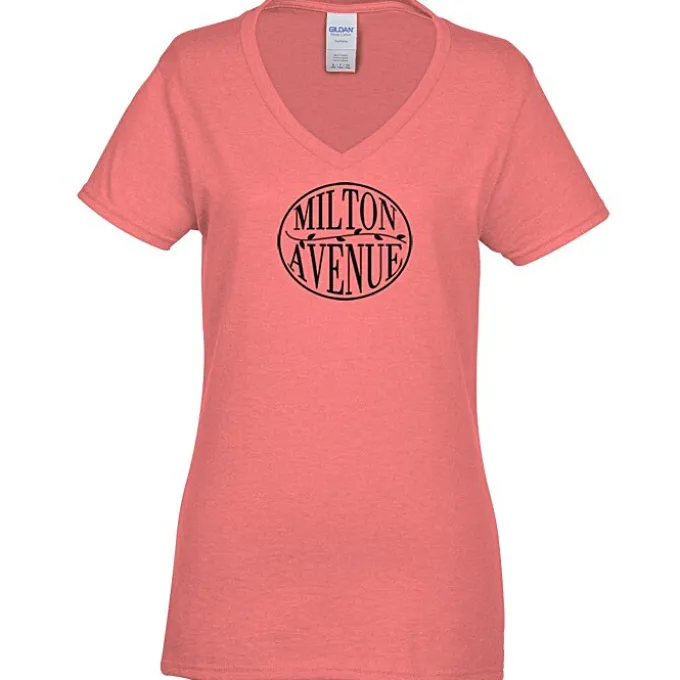 Gildan 5.3-oz Cotton V-Neck T-Shirt - Ladies'