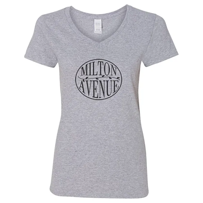 Gildan 5.3-oz Cotton V-Neck T-Shirt - Ladies'