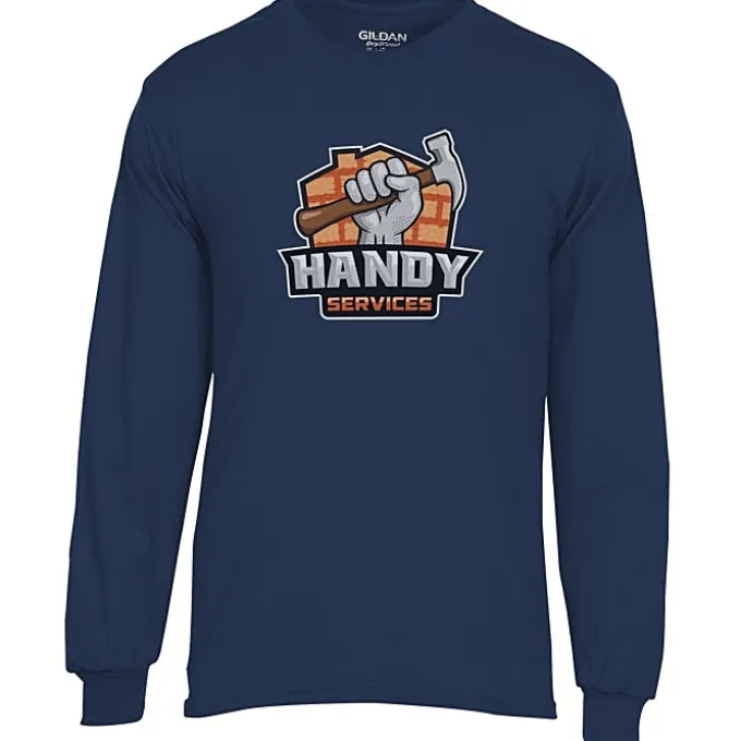 Gildan 5.5-oz DryBlend 50/50 LS T-Shirt - Full Color
