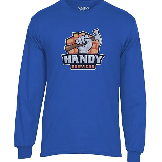 Gildan 5.5-oz DryBlend 50/50 LS T-Shirt - Full Color
