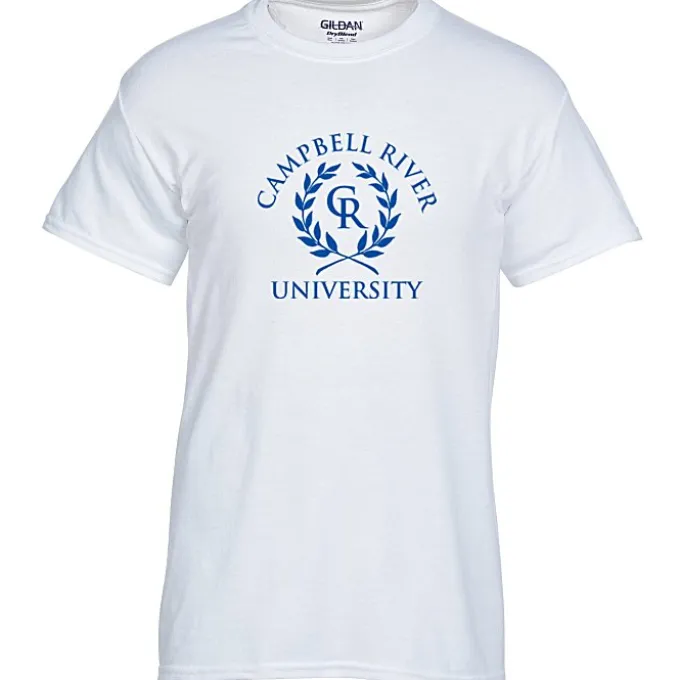 Gildan 5.5-oz DryBlend 50/50 T-Shirt - Screen - White