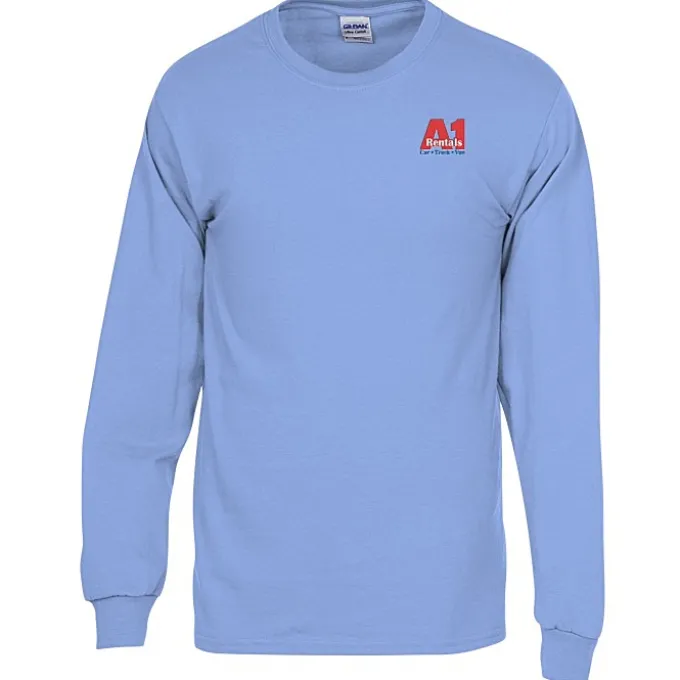Gildan 6-oz Ultra Cotton LS T-Shirt - Men's - Embroidered