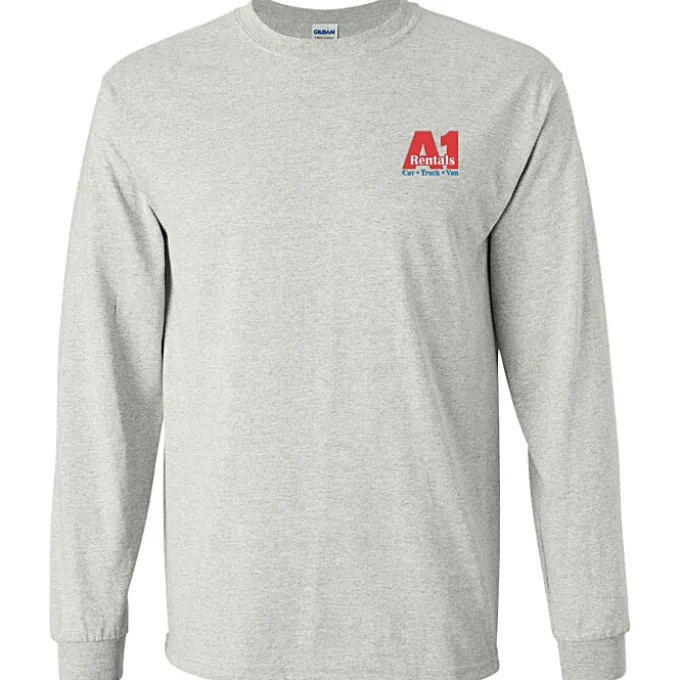 Gildan 6-oz Ultra Cotton LS T-Shirt - Men's - Embroidered