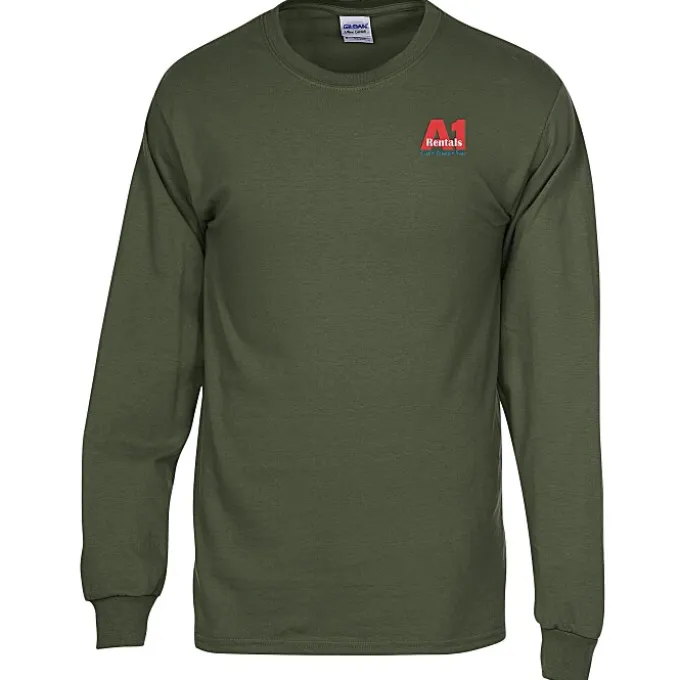 Gildan 6-oz Ultra Cotton LS T-Shirt - Men's - Embroidered