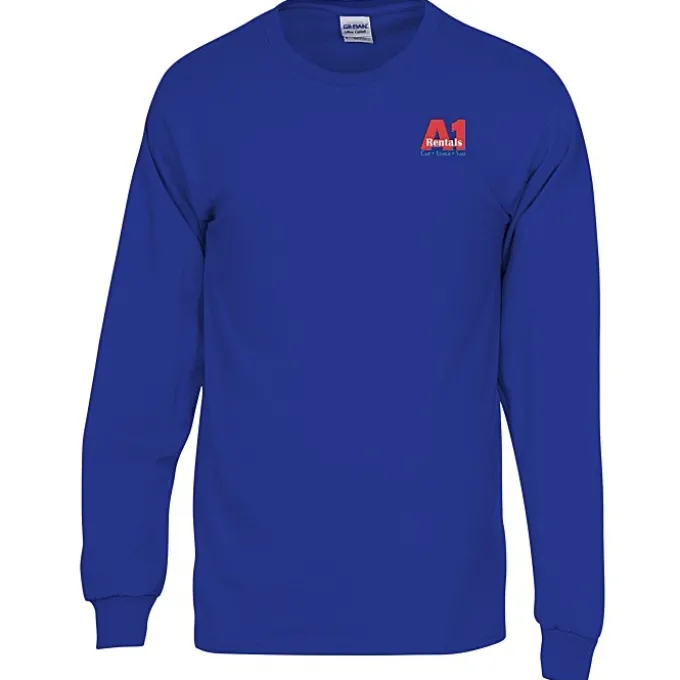 Gildan 6-oz Ultra Cotton LS T-Shirt - Men's - Embroidered