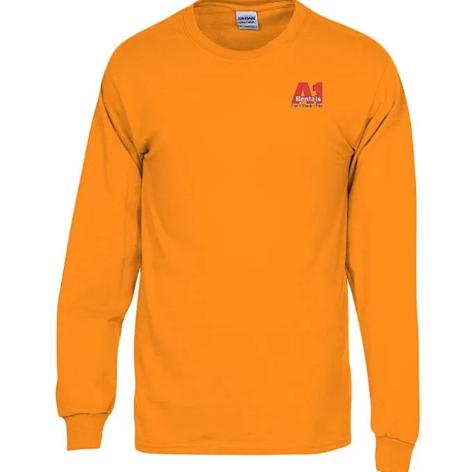 Gildan 6-oz Ultra Cotton LS T-Shirt - Men's - Embroidered