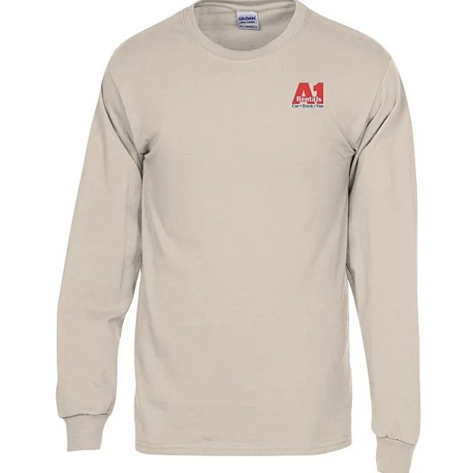 Gildan 6-oz Ultra Cotton LS T-Shirt - Men's - Embroidered