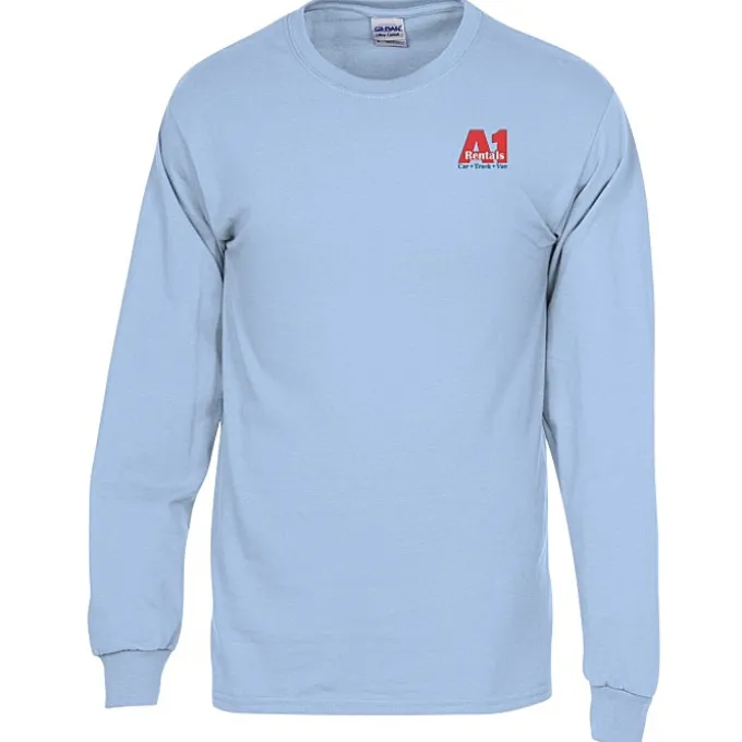 Gildan 6-oz Ultra Cotton LS T-Shirt - Men's - Embroidered