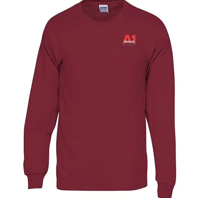 Gildan 6-oz Ultra Cotton LS T-Shirt - Men's - Embroidered