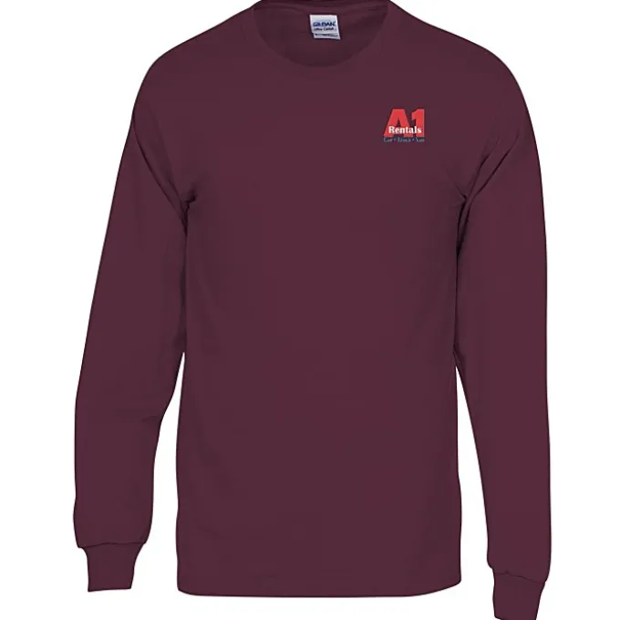 Gildan 6-oz Ultra Cotton LS T-Shirt - Men's - Embroidered