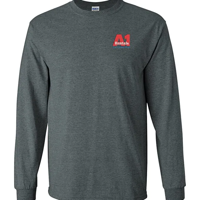 Gildan 6-oz Ultra Cotton LS T-Shirt - Men's - Embroidered
