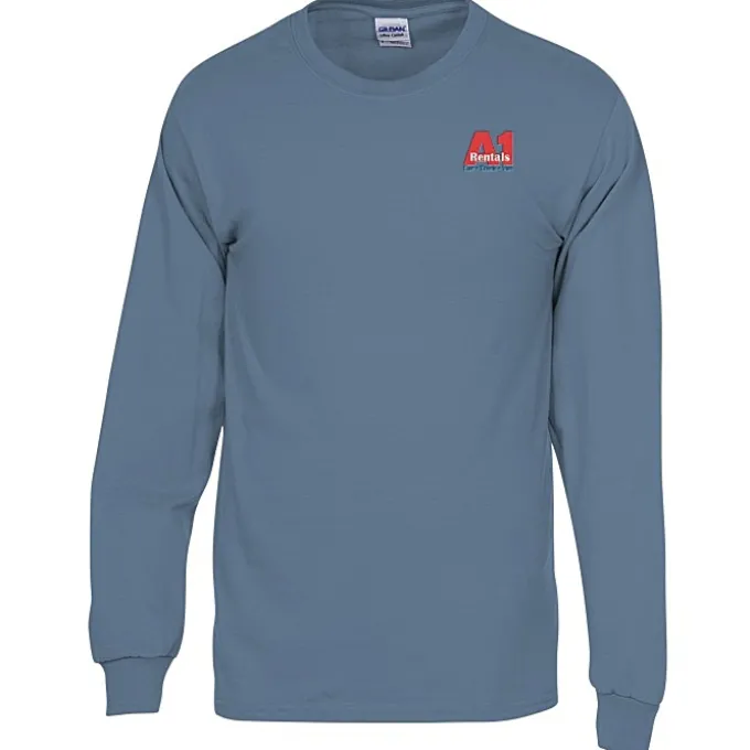 Gildan 6-oz Ultra Cotton LS T-Shirt - Men's - Embroidered