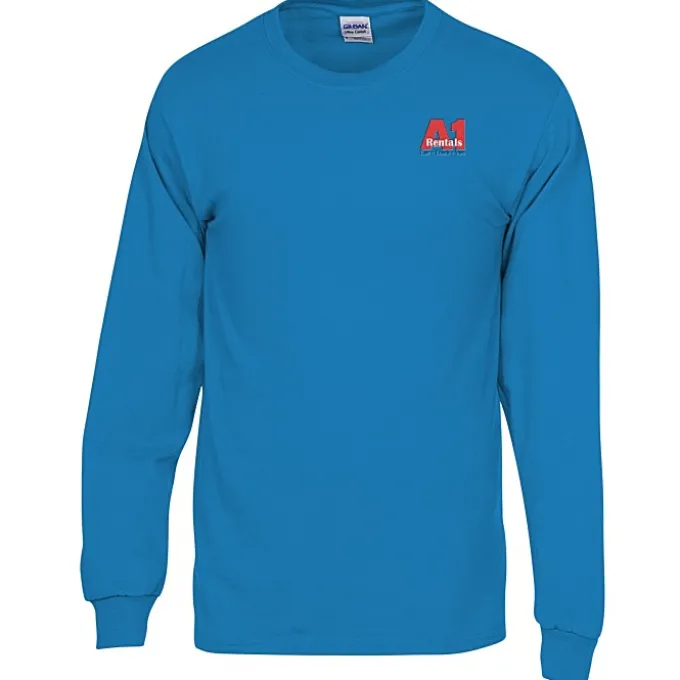 Gildan 6-oz Ultra Cotton LS T-Shirt - Men's - Embroidered