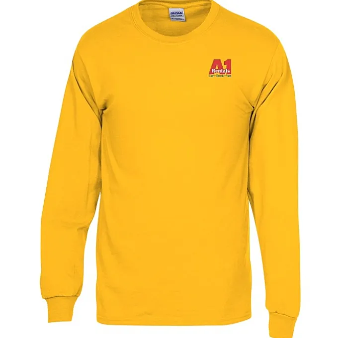 Gildan 6-oz Ultra Cotton LS T-Shirt - Men's - Embroidered