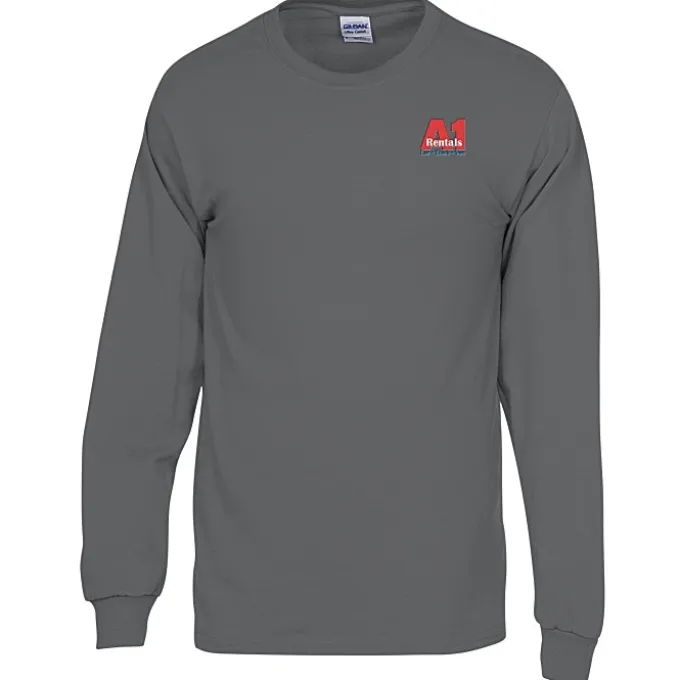 Gildan 6-oz Ultra Cotton LS T-Shirt - Men's - Embroidered