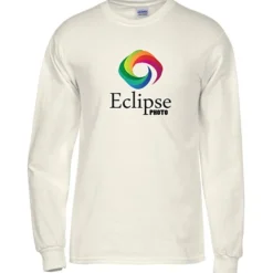 Gildan 6-oz Ultra Cotton LS T-Shirt - Men's - Full Color - White