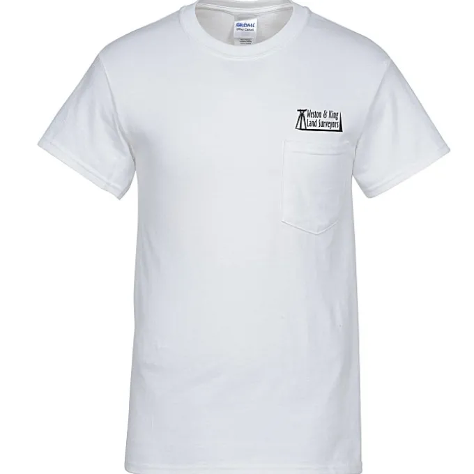 Gildan 6-oz Ultra Cotton Pocket T-Shirt - Screen - White