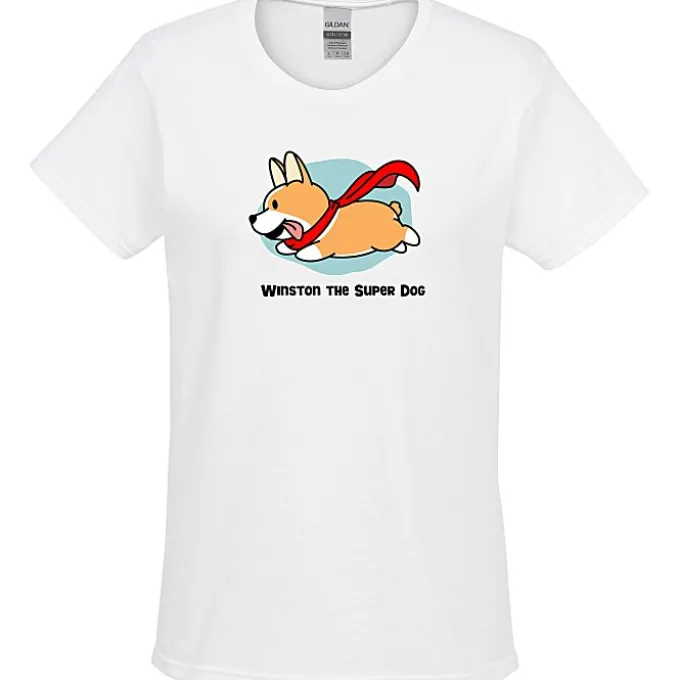 Gildan 6-oz Ultra Cotton T-Shirt - Ladies' - Full Color - White