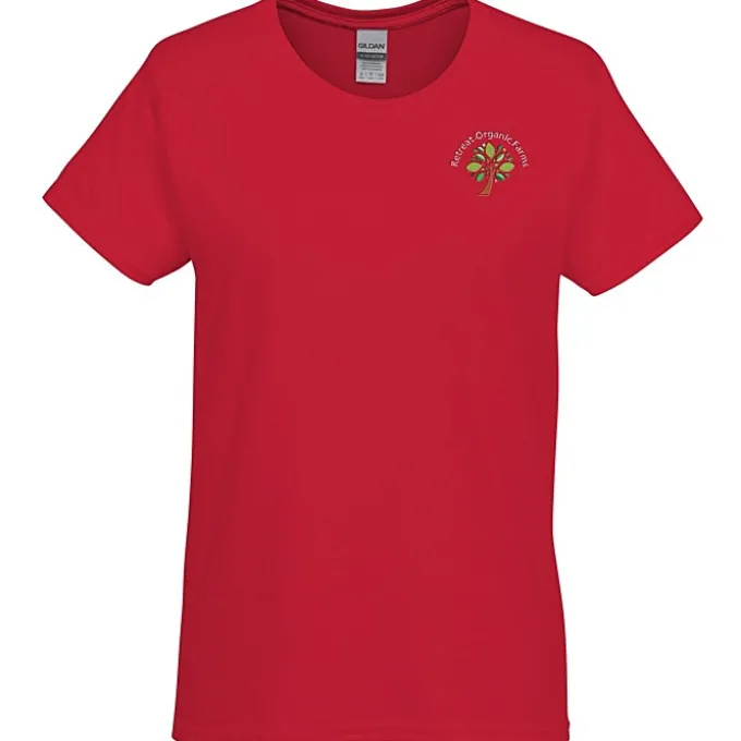 Gildan 6-oz Ultra Cotton T-Shirt - Ladies' - Embroidered