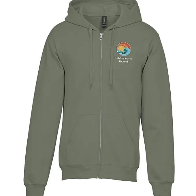 Gildan Softstyle Fleece Full-Zip Hoodie - Embroidered