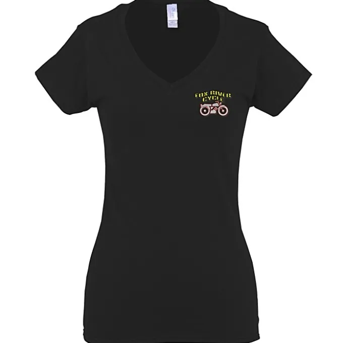 Gildan Softstyle V-Neck T-Shirt - Ladies' - Embroidered