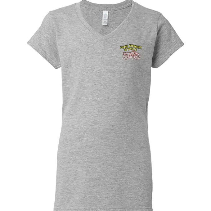 Gildan Softstyle V-Neck T-Shirt - Ladies' - Embroidered