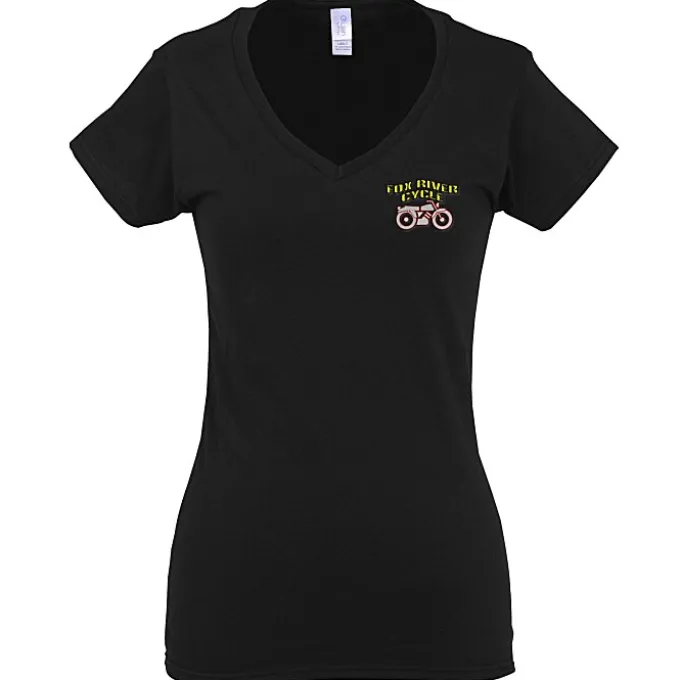 Gildan Softstyle V-Neck T-Shirt - Ladies' - Embroidered
