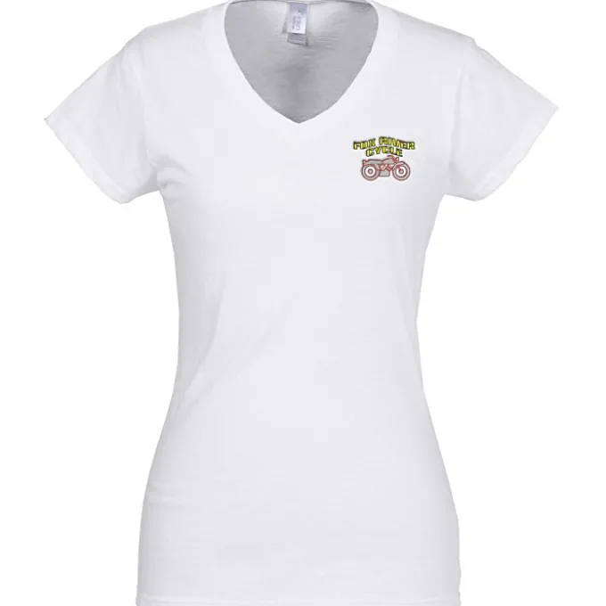 Gildan Softstyle V-Neck T-Shirt - Ladies' - Embroidered