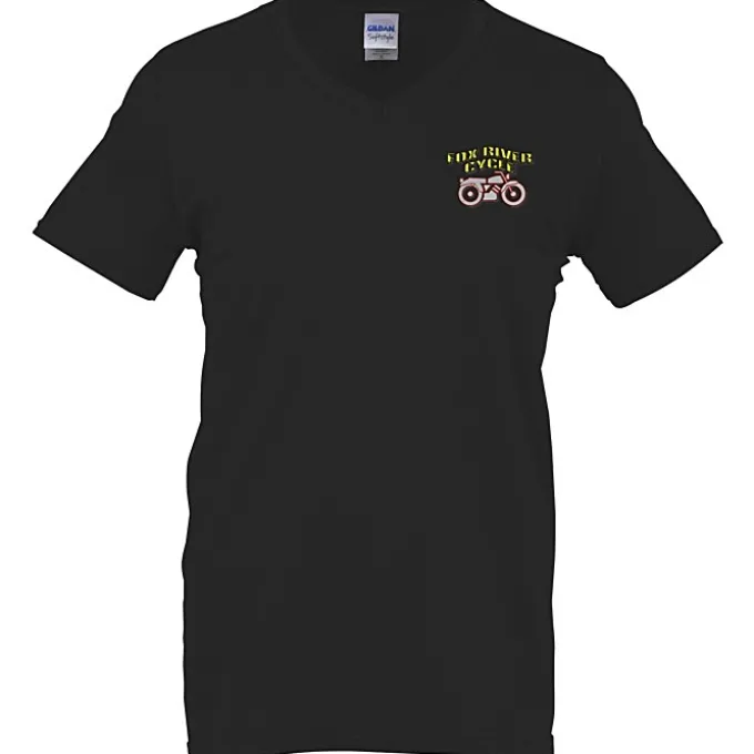 Gildan Softstyle V-Neck T-Shirt - Men's - Embroidered